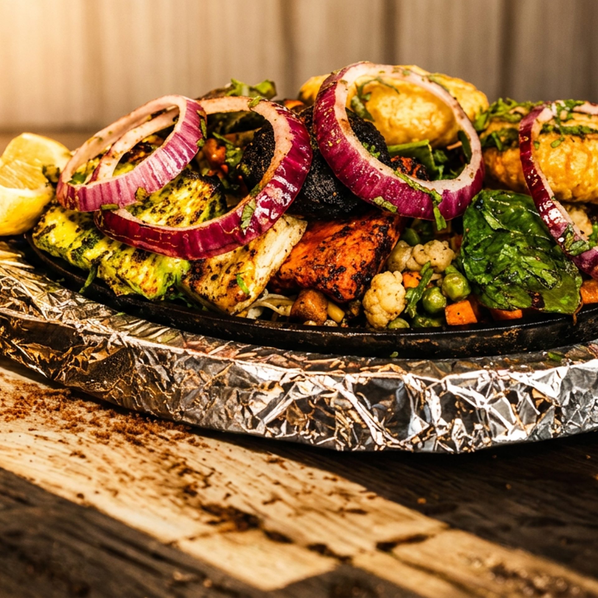Six varieties, veg and non-veg