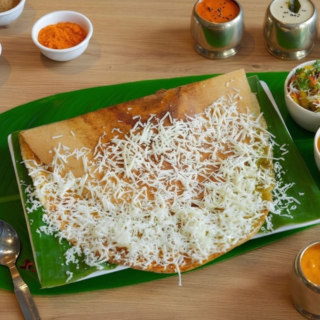 Cheese Chili Garlic Dosa.
