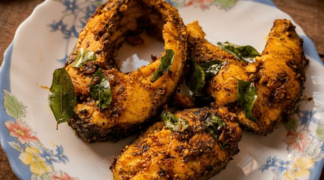 Andhra Fish Pepper Fry.