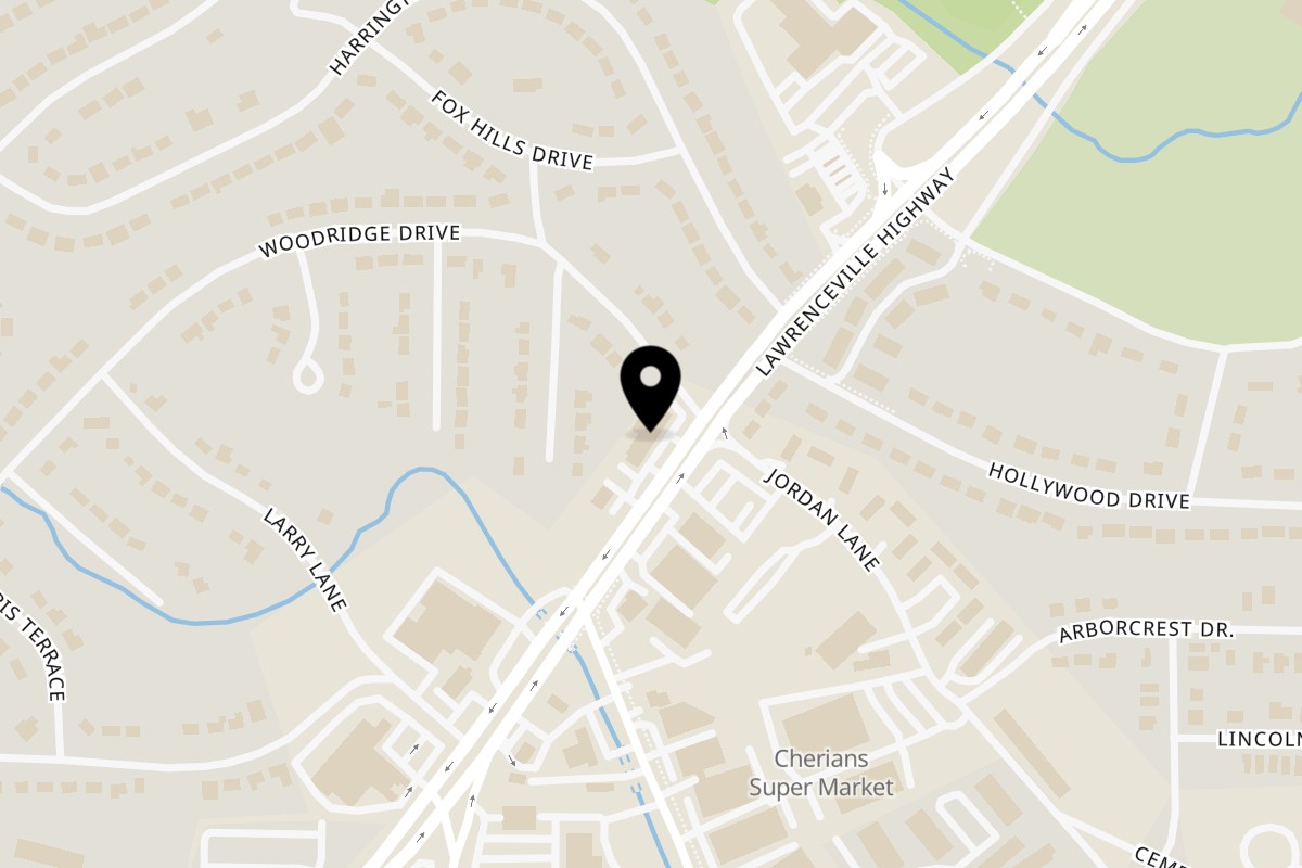 Map showing the location of Sankalp Decatur on 1850 Lawrenceville Hwy Ste 700 in Decatur
